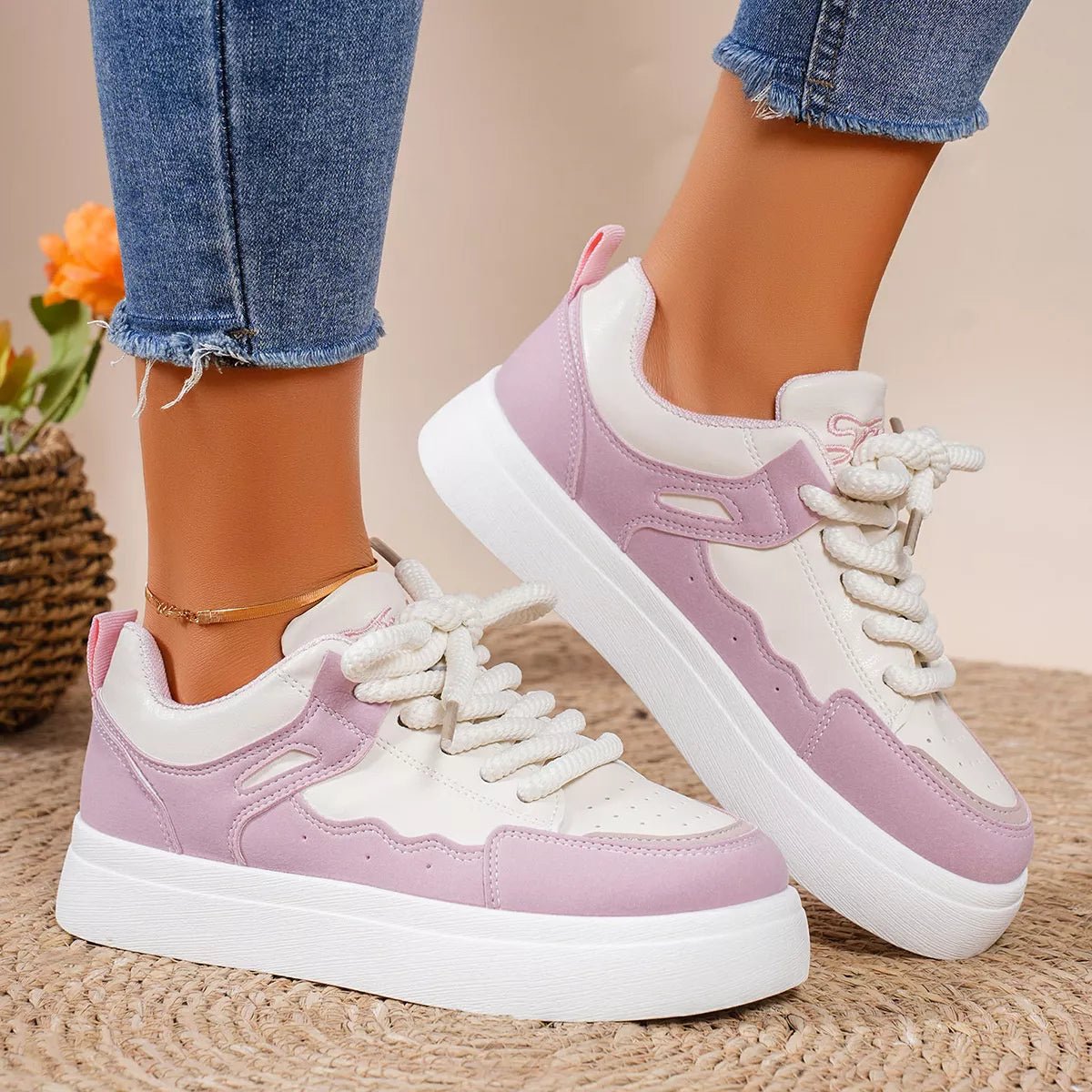 Round Toe Platform Sneakers - MAD RUFFI