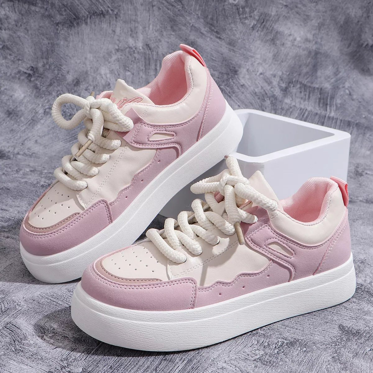 Round Toe Platform Sneakers - MAD RUFFI