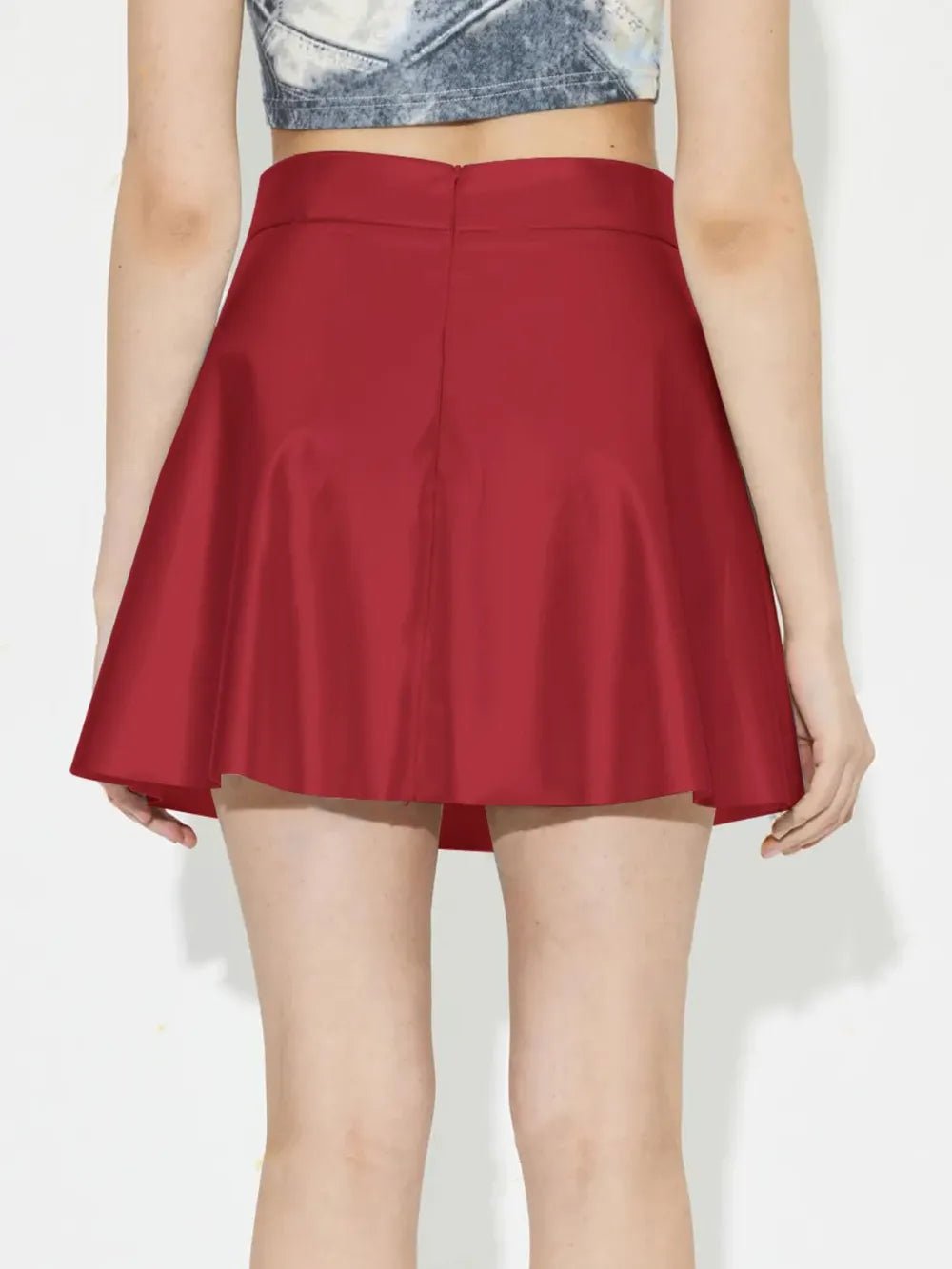 Ruched Mini Skirt with Zipper - MAD RUFFI