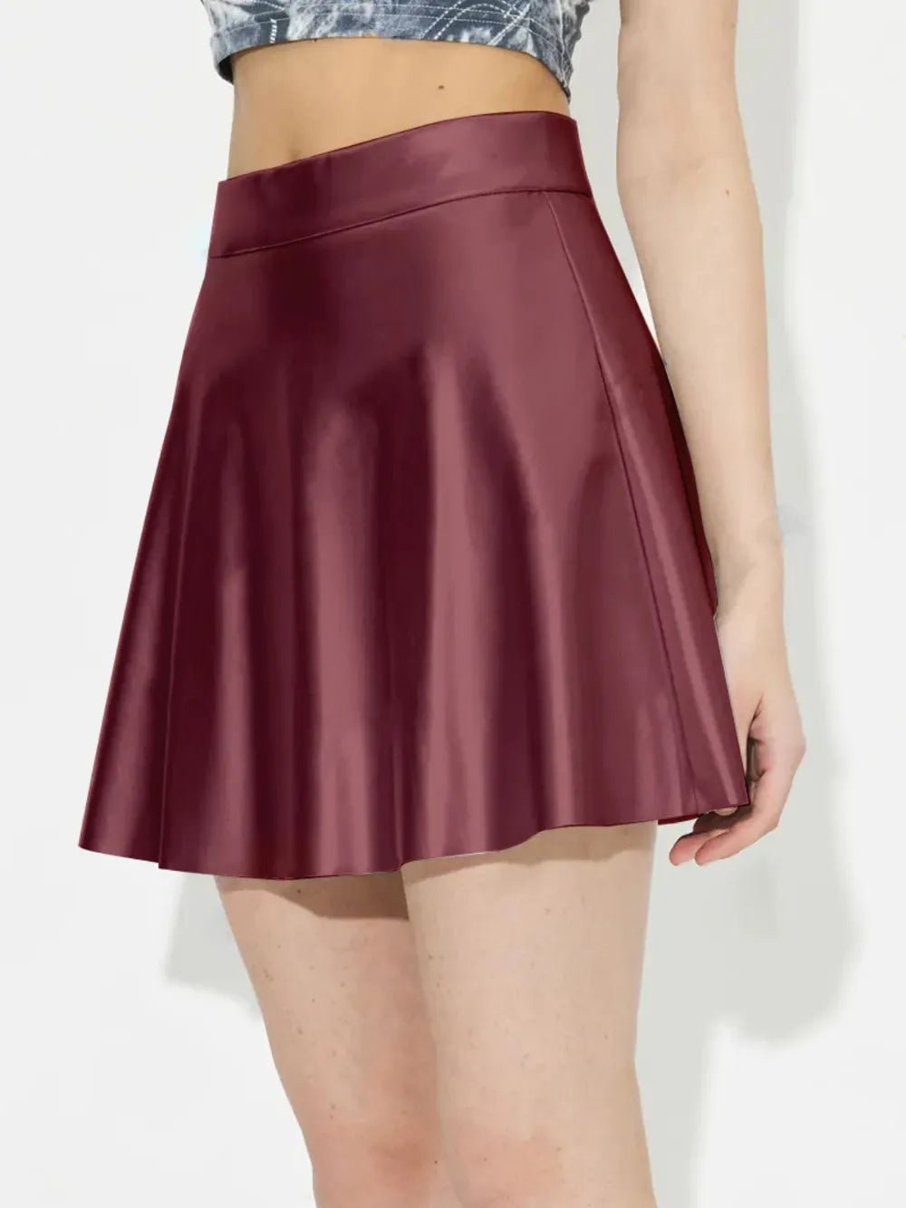 Ruched Mini Skirt with Zipper - MAD RUFFI