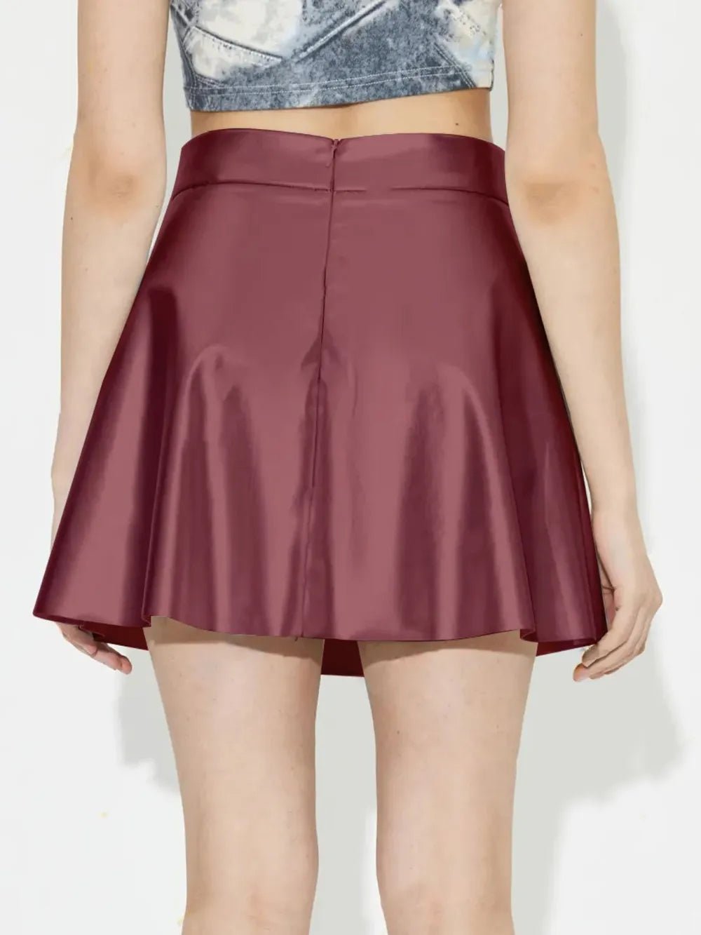 Ruched Mini Skirt with Zipper - MAD RUFFI