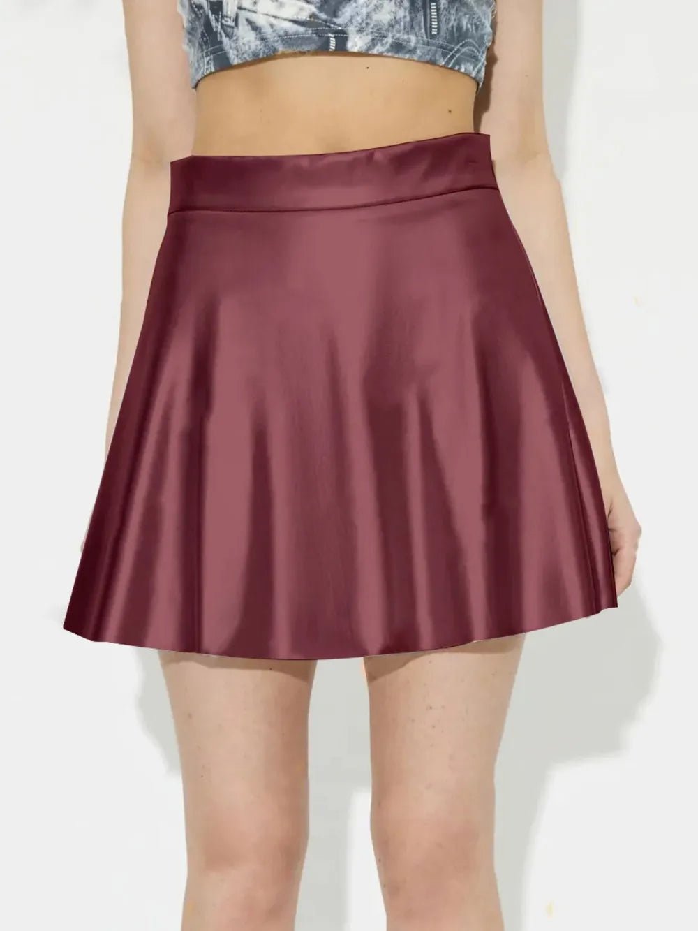 Ruched Mini Skirt with Zipper - MAD RUFFI