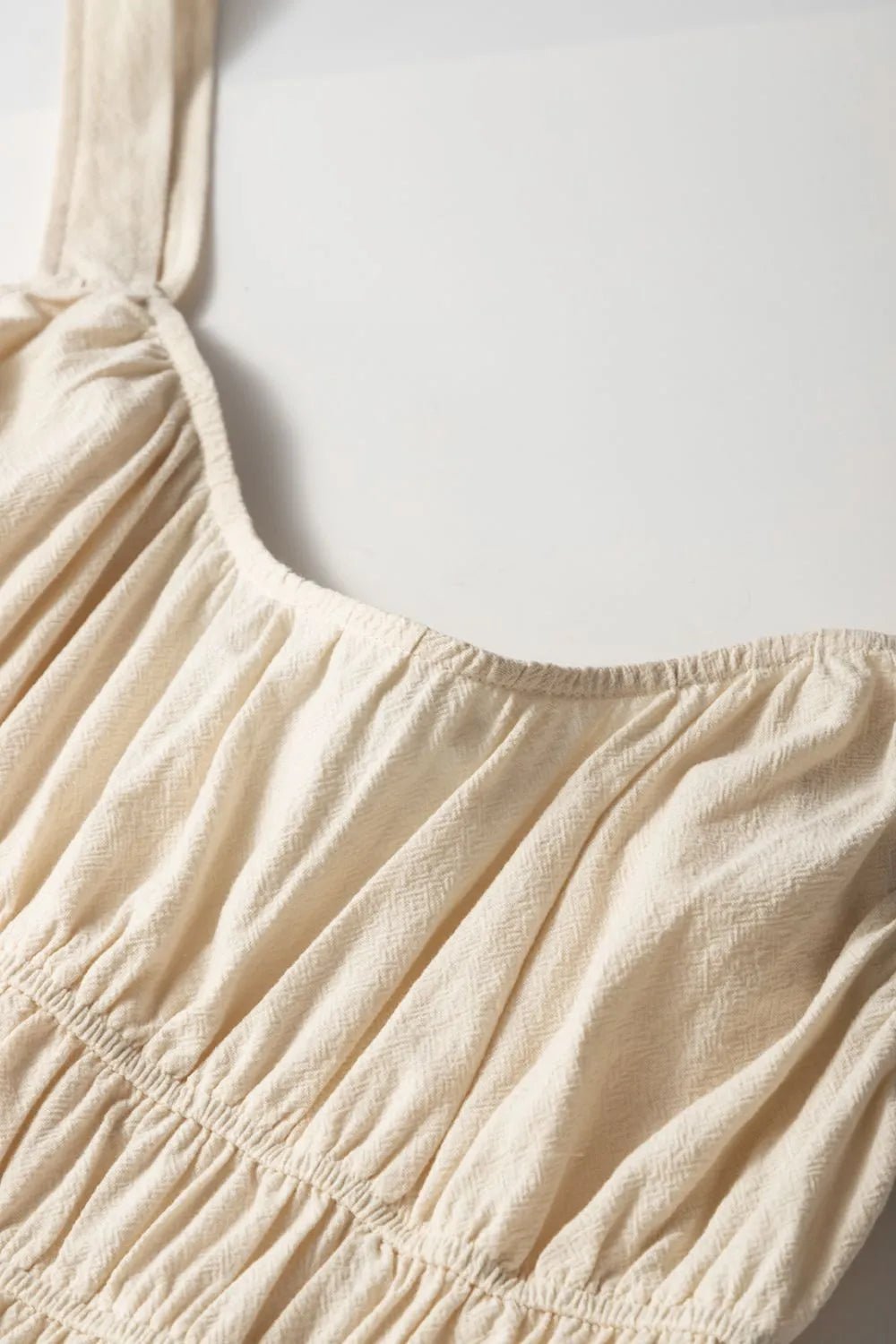 Ruched Sleeveless Wide Leg Jumpsuit - MAD RUFFI