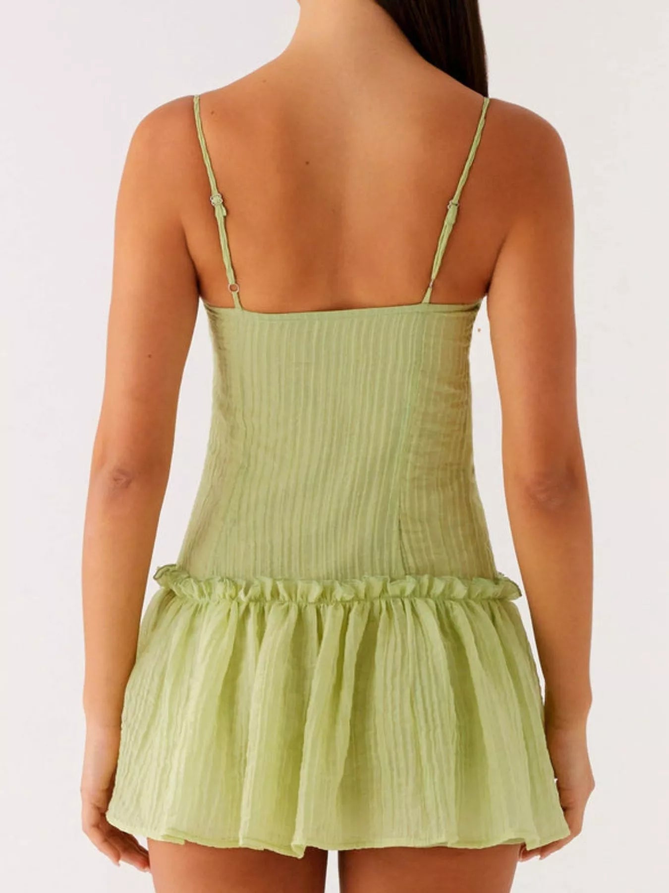 Ruffle Hem Cami Mini Dress - MAD RUFFI