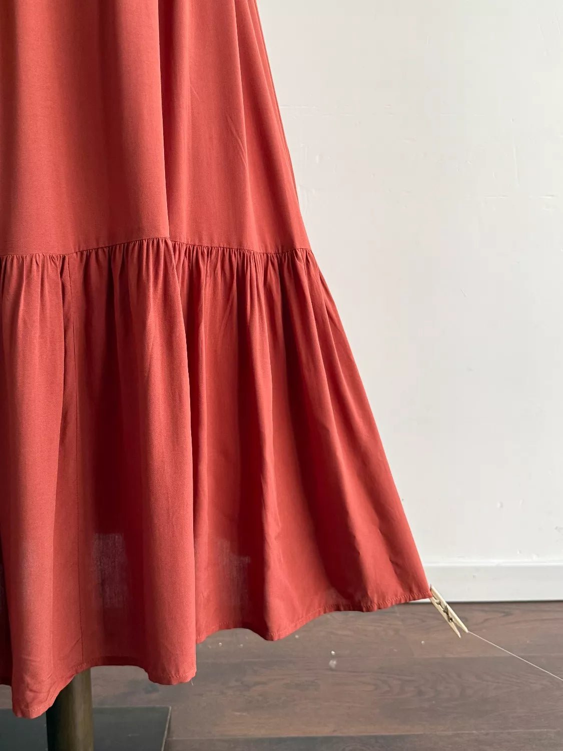 Ruffle Sleeve Maxi Dress with Button Detail - MAD RUFFI