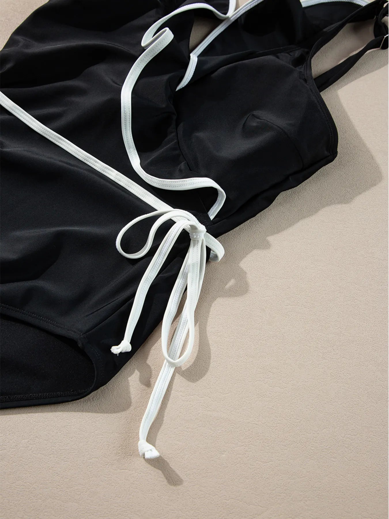 Ruffle Trim V - Neck One - Piece Swimsuit - MAD RUFFI