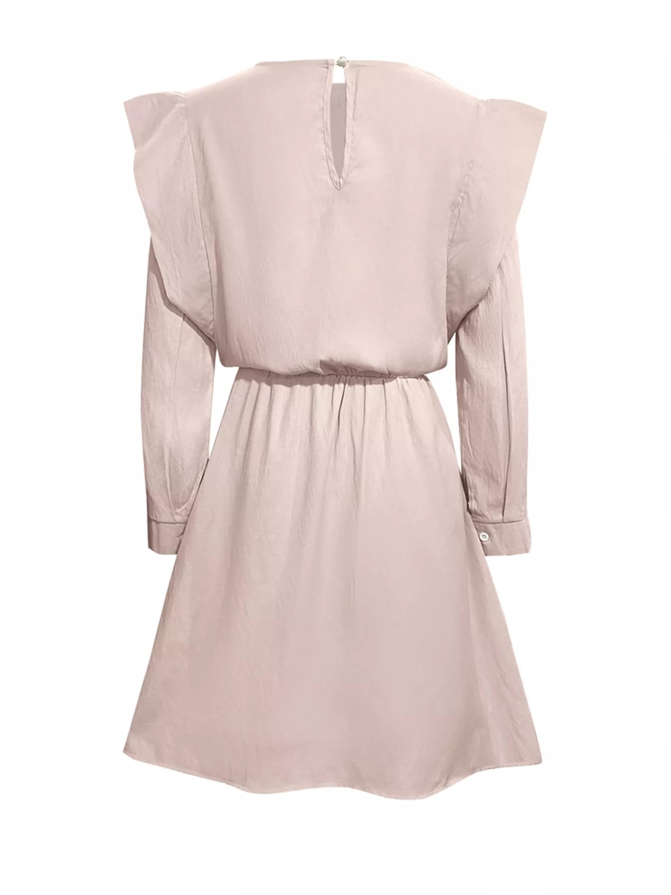 Ruffled Long Sleeve Mini Dress - MAD RUFFI