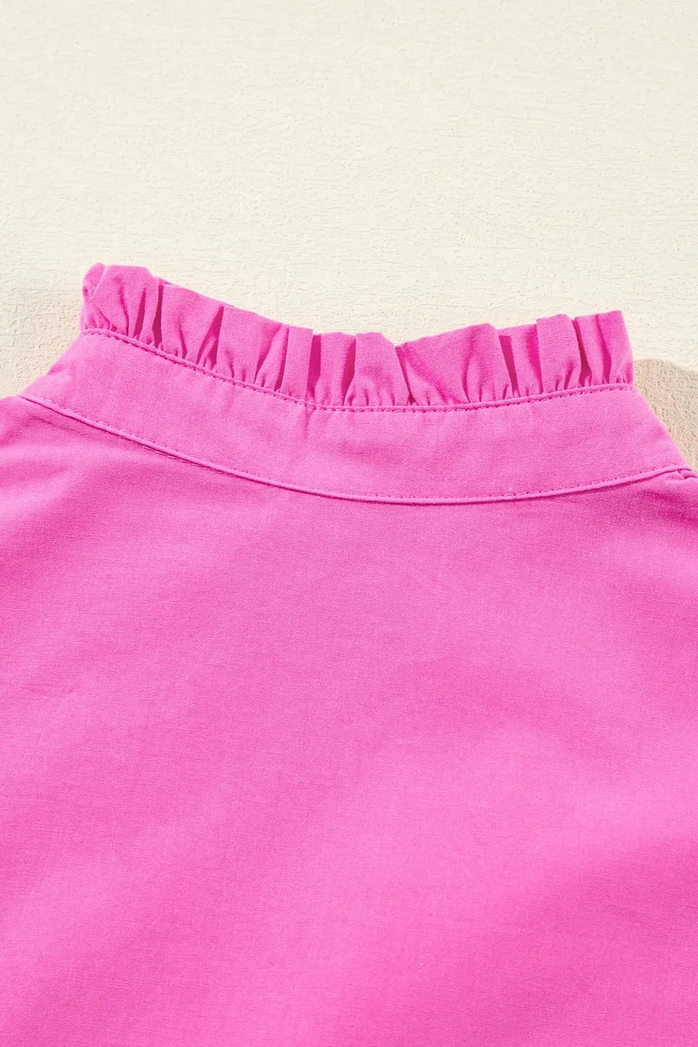 Ruffled Notched Cap Sleeve Mini Dress - MAD RUFFI