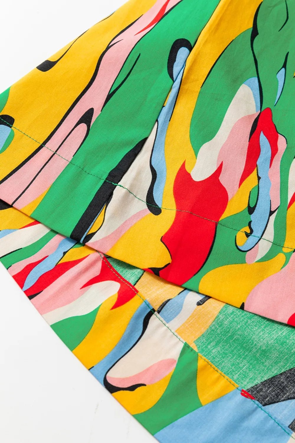 Ruffled Printed Cap Sleeve Mini Dress - MAD RUFFI