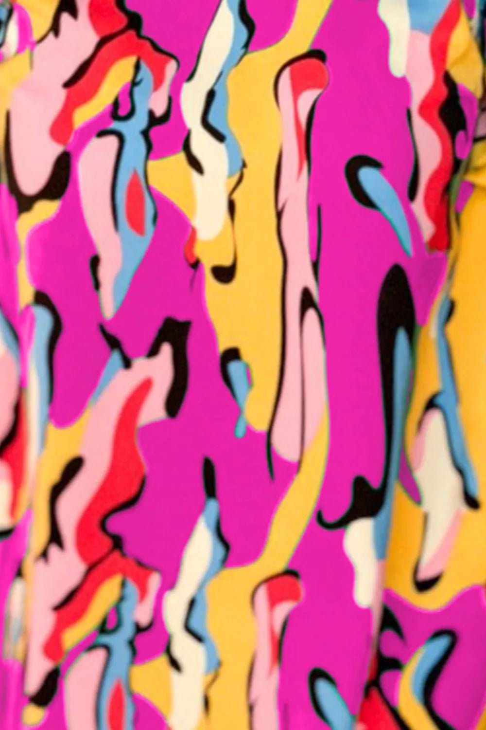 Ruffled Printed Cap Sleeve Mini Dress - MAD RUFFI