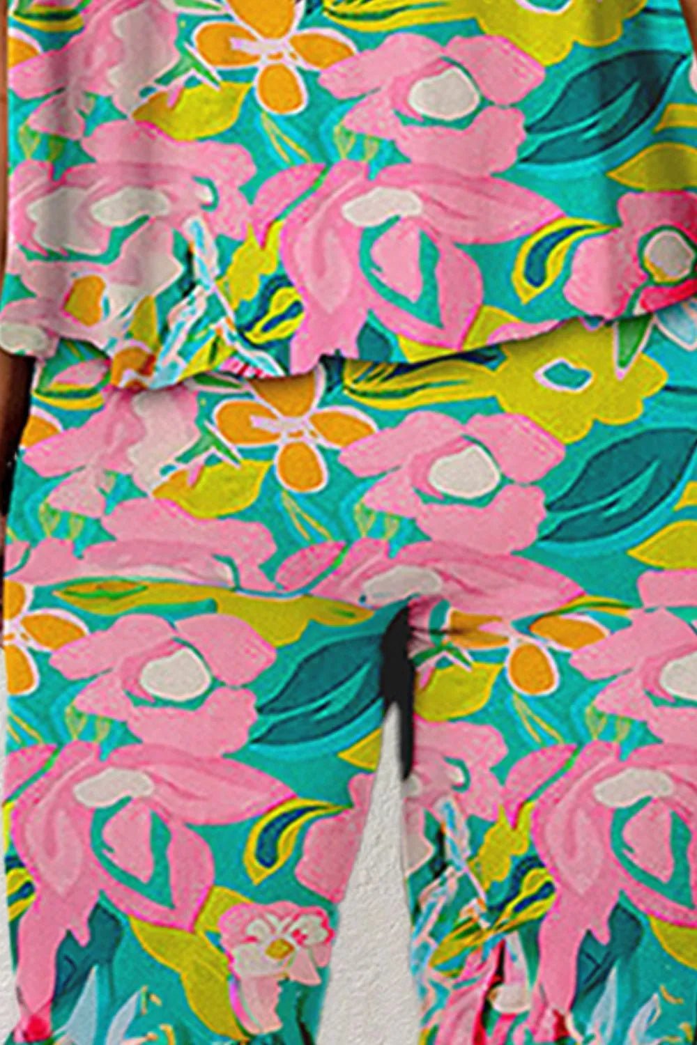 Ruffled Printed Tube Jumpsuit - MAD RUFFI