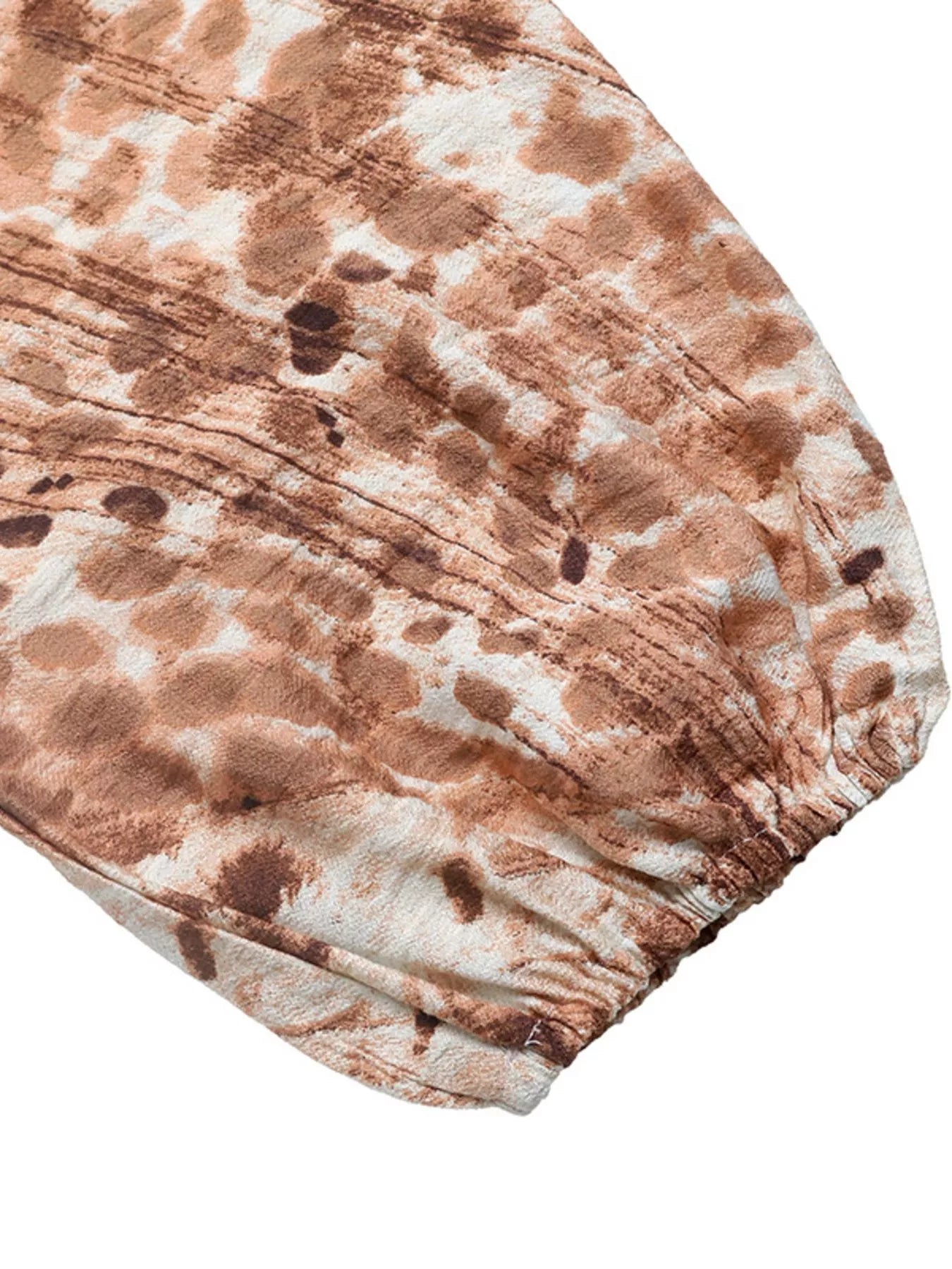 Ruffled V - Neck Balloon Sleeve Dress - MAD RUFFI