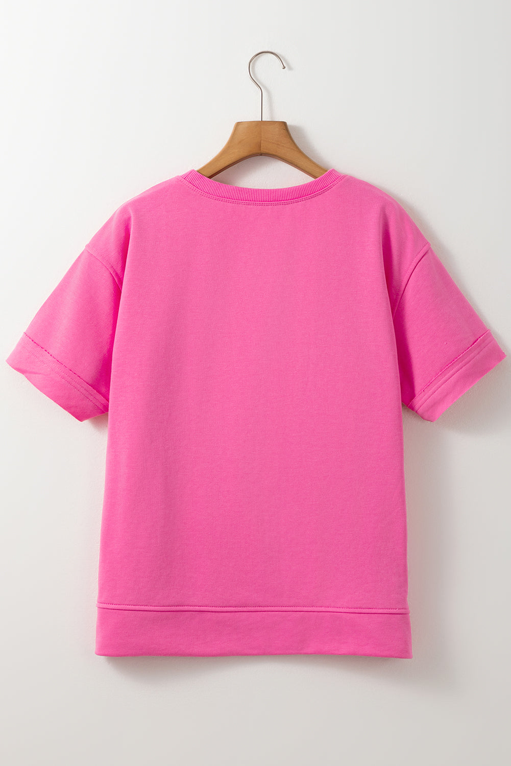 Sachet Pink 60s Flower Applique Slits T-Shirt - MAD RUFFI