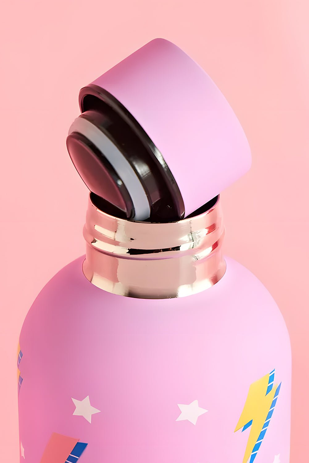 Sachet Pink Cute Graphic Stainless Steel Water Bottle - MAD RUFFI