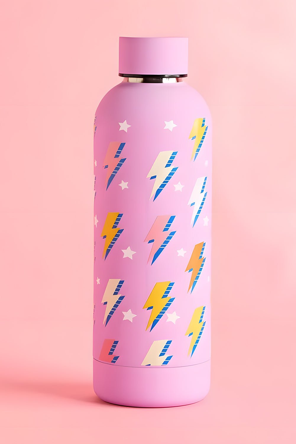 Sachet Pink Cute Graphic Stainless Steel Water Bottle - MAD RUFFI