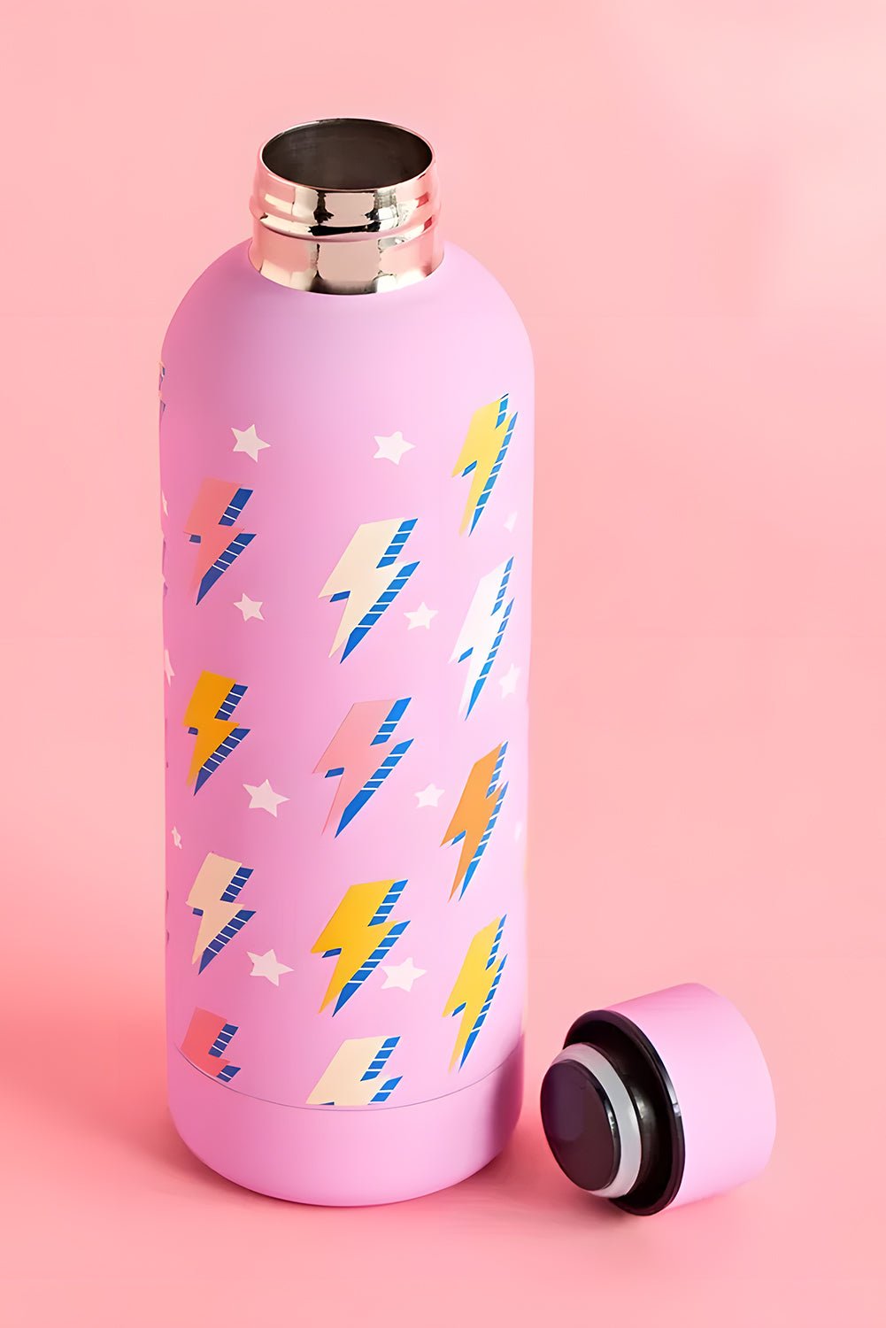 Sachet Pink Cute Graphic Stainless Steel Water Bottle - MAD RUFFI