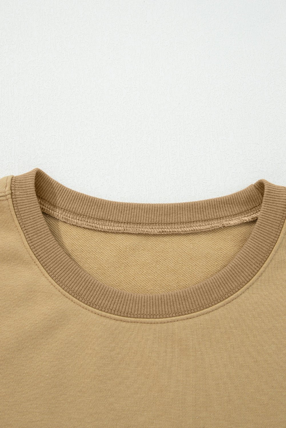 Sage Green Star Patchwork Exposed Seam Uneven Hem Sweatshirt - MAD RUFFI