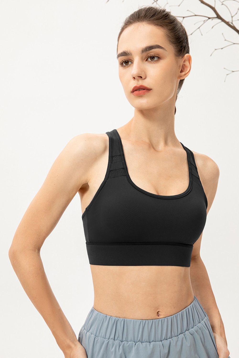 Scoop Neck Long Sports Bra - MAD RUFFI