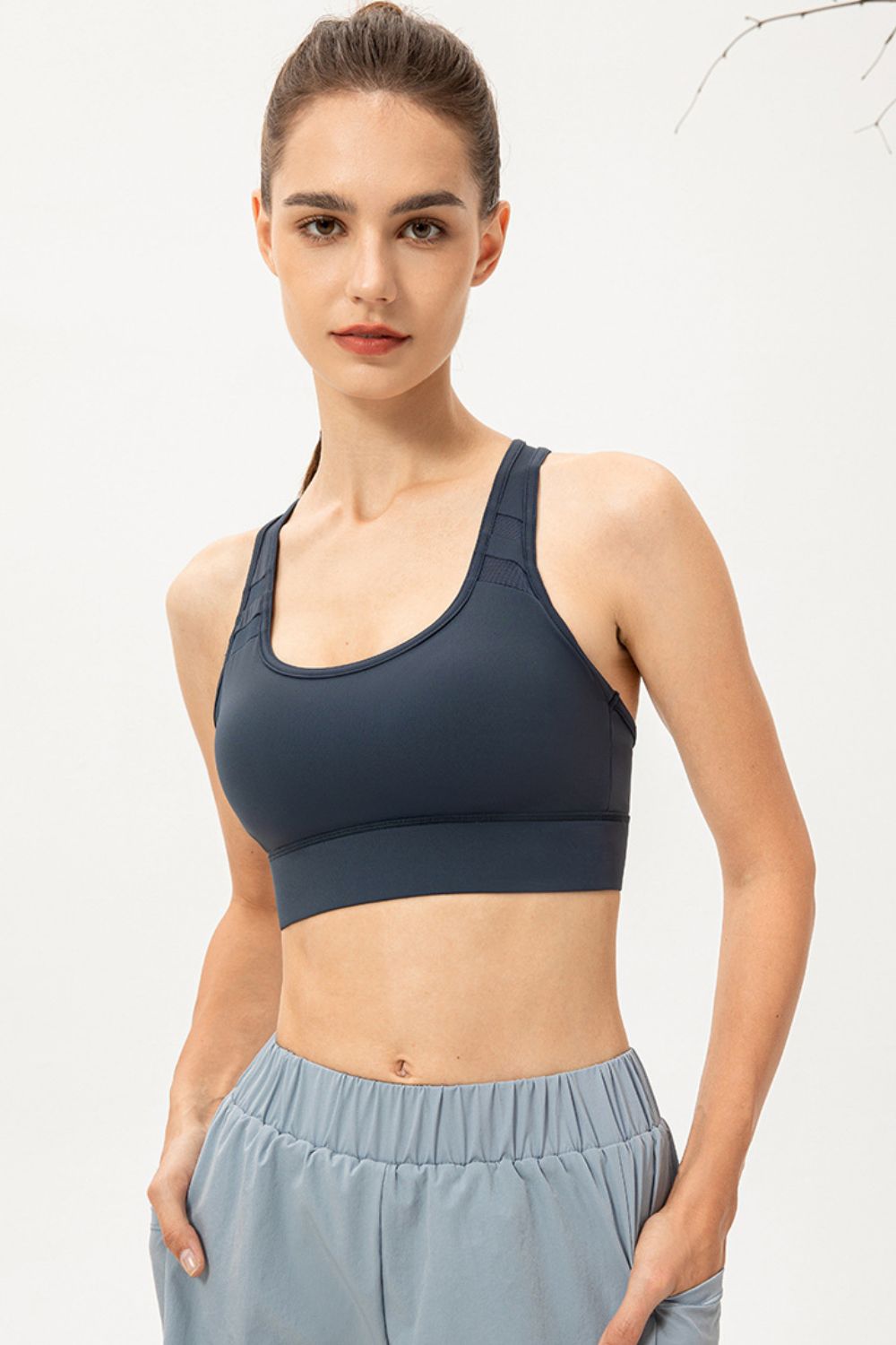 Scoop Neck Long Sports Bra - MAD RUFFI