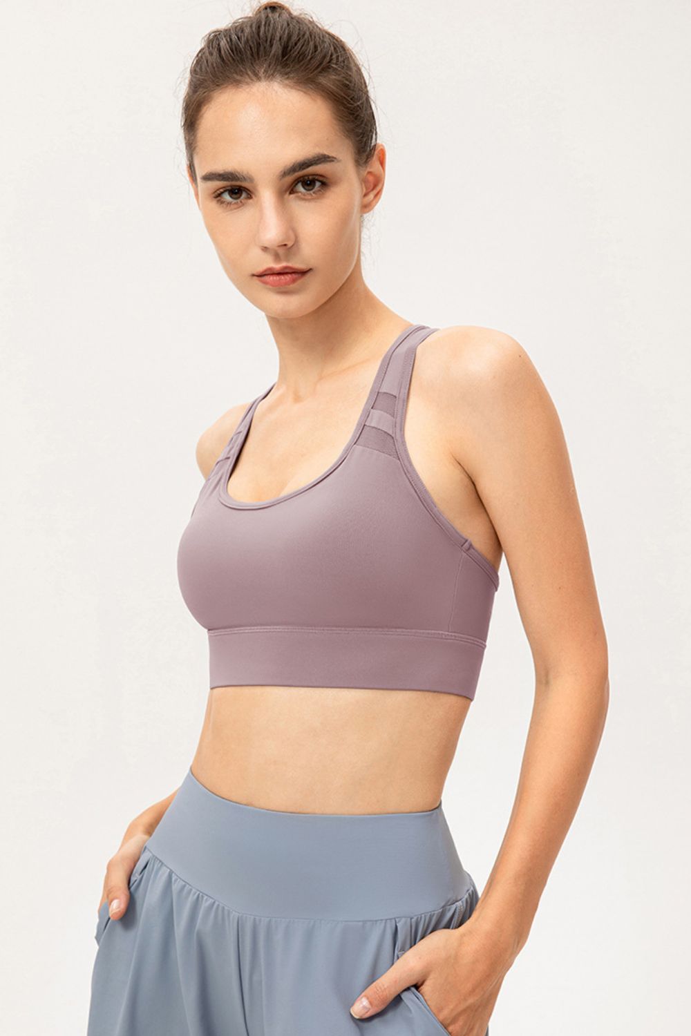 Scoop Neck Long Sports Bra - MAD RUFFI