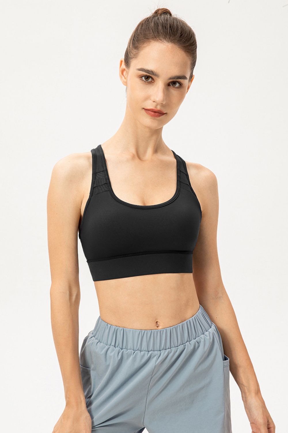 Scoop Neck Long Sports Bra - MAD RUFFI