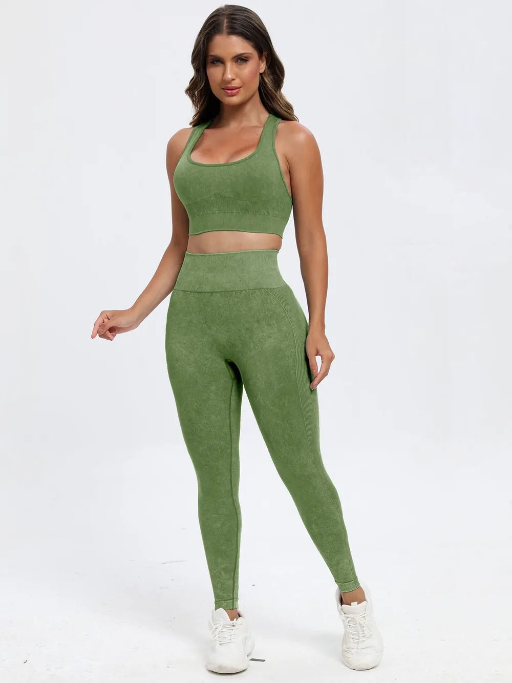 Scoop Neck Wide Strap Top and Pants Active Set - MAD RUFFI