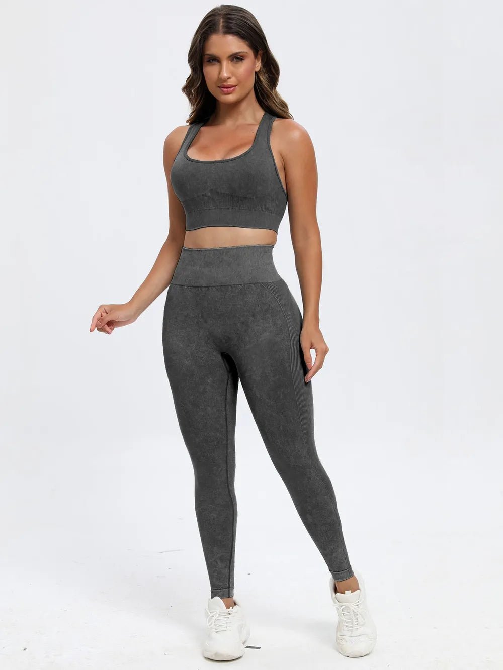 Scoop Neck Wide Strap Top and Pants Active Set - MAD RUFFI