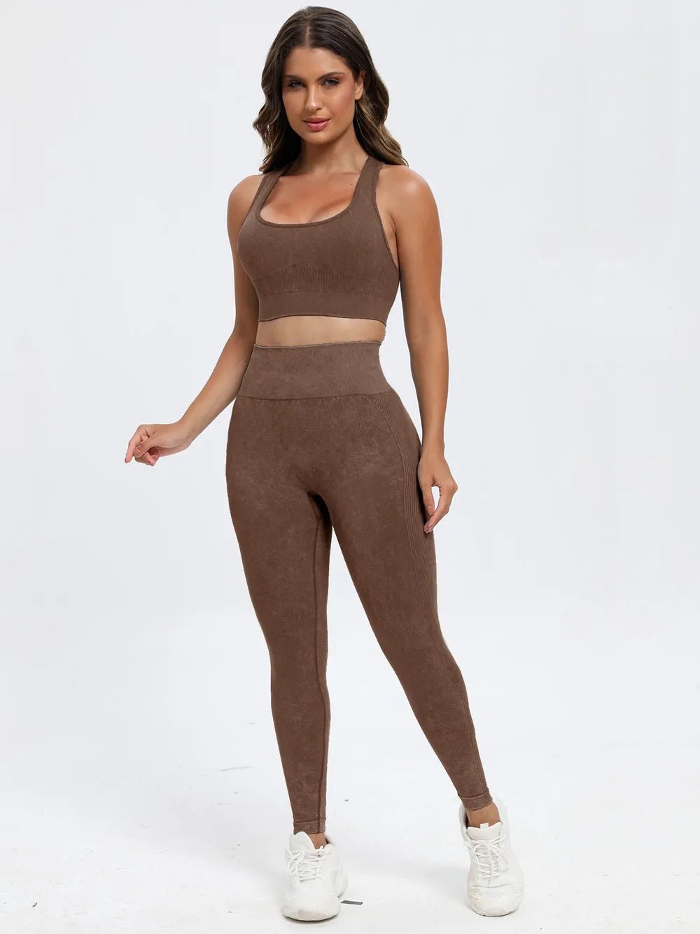 Scoop Neck Wide Strap Top and Pants Active Set - MAD RUFFI