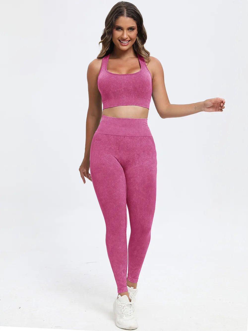 Scoop Neck Wide Strap Top and Pants Active Set - MAD RUFFI