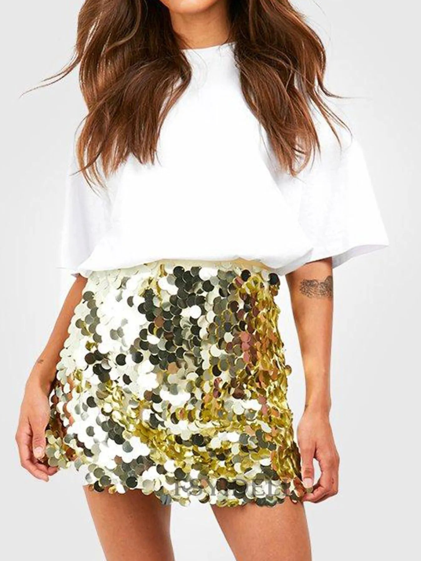 Sequin Mini Skirt - MAD RUFFI