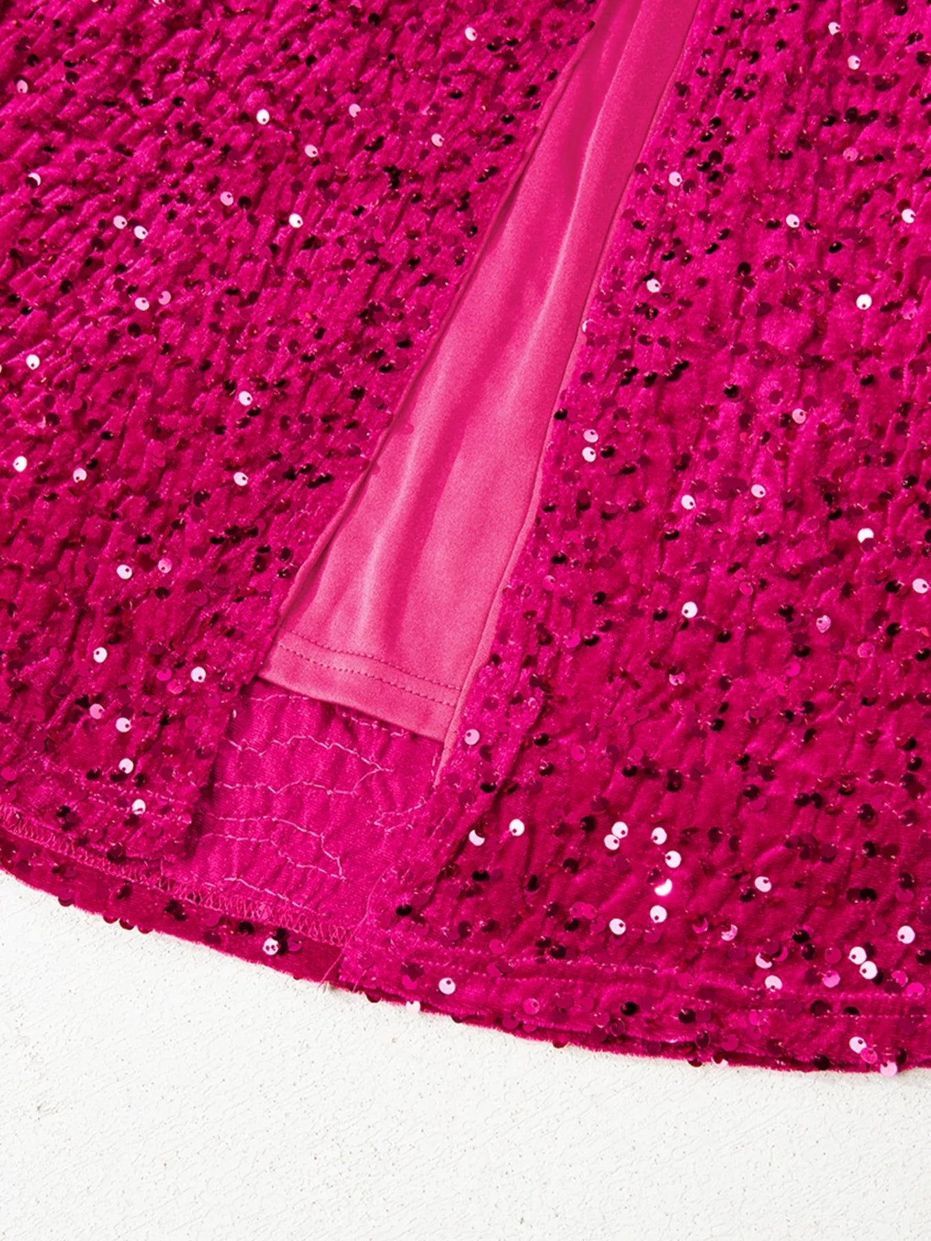 Sequin One - Shoulder Dress with High Slit - MAD RUFFI