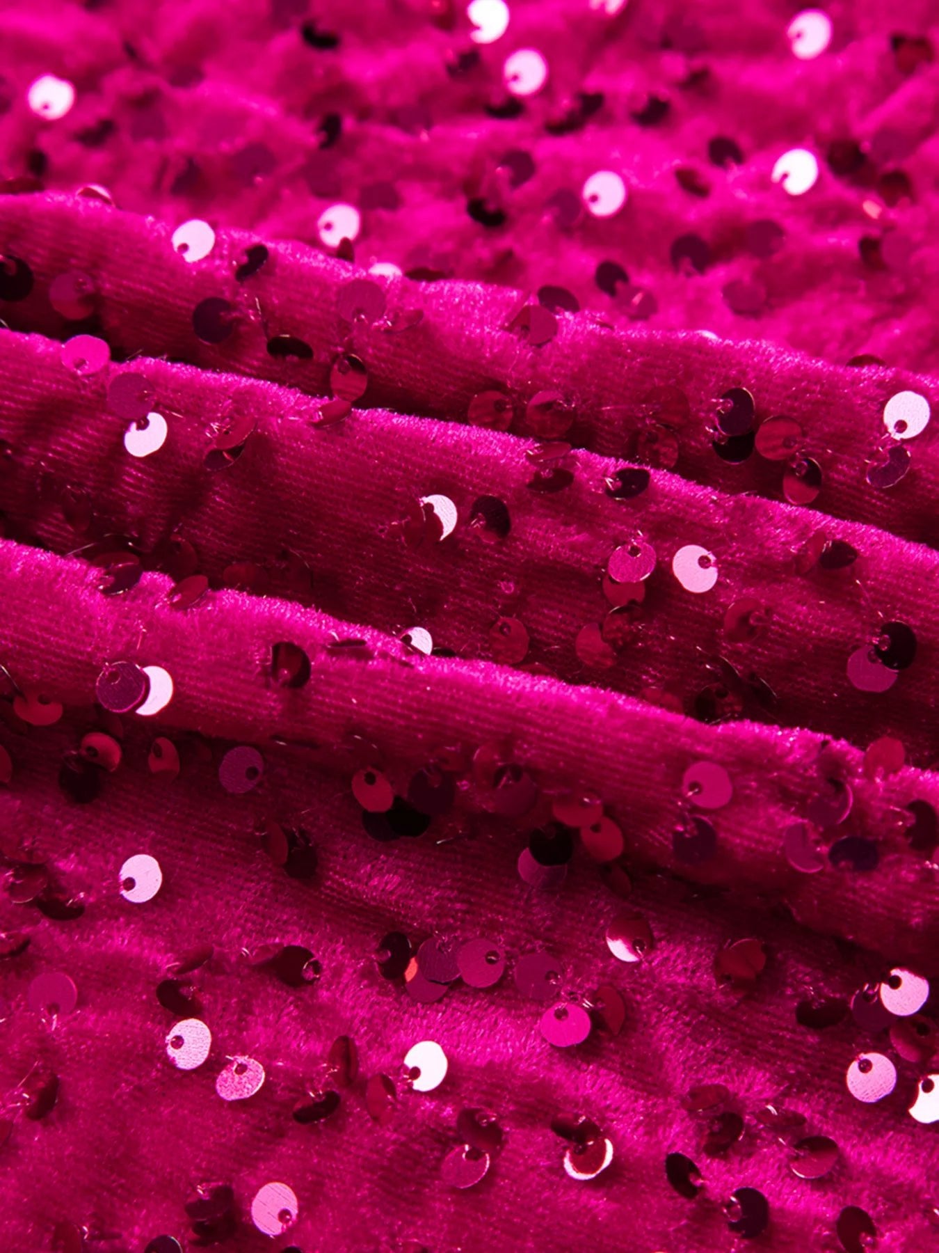 Sequin One - Shoulder Dress with High Slit - MAD RUFFI