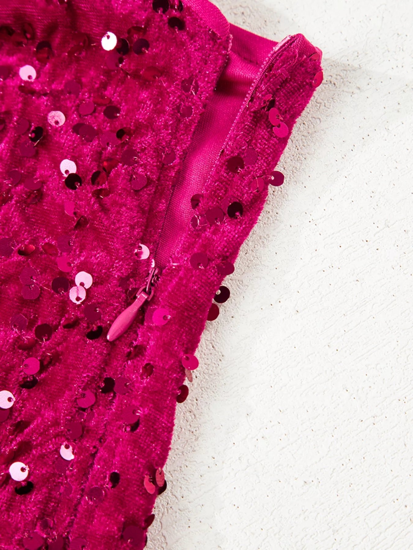 Sequin One - Shoulder Dress with High Slit - MAD RUFFI