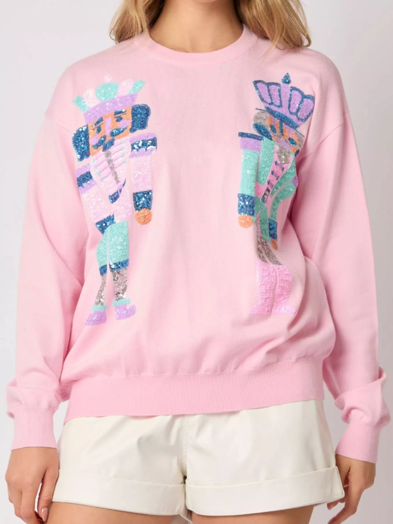 Sequined Nutcracker Long Sleeve Sweatshirt - MAD RUFFI