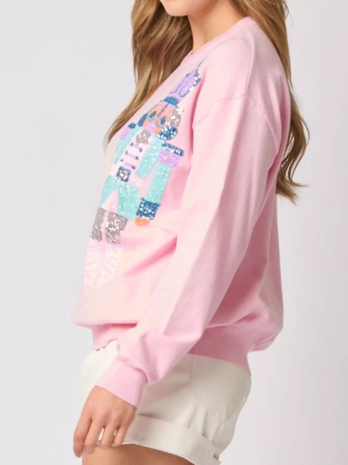 Sequined Nutcracker Long Sleeve Sweatshirt - MAD RUFFI