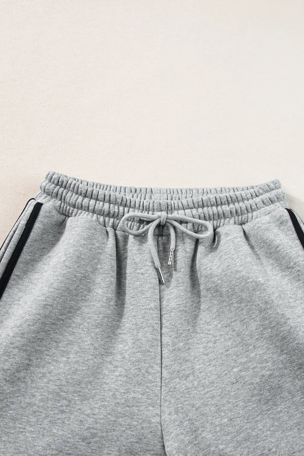 Side Striped Round Neck Top and Pants Active Set - MAD RUFFI