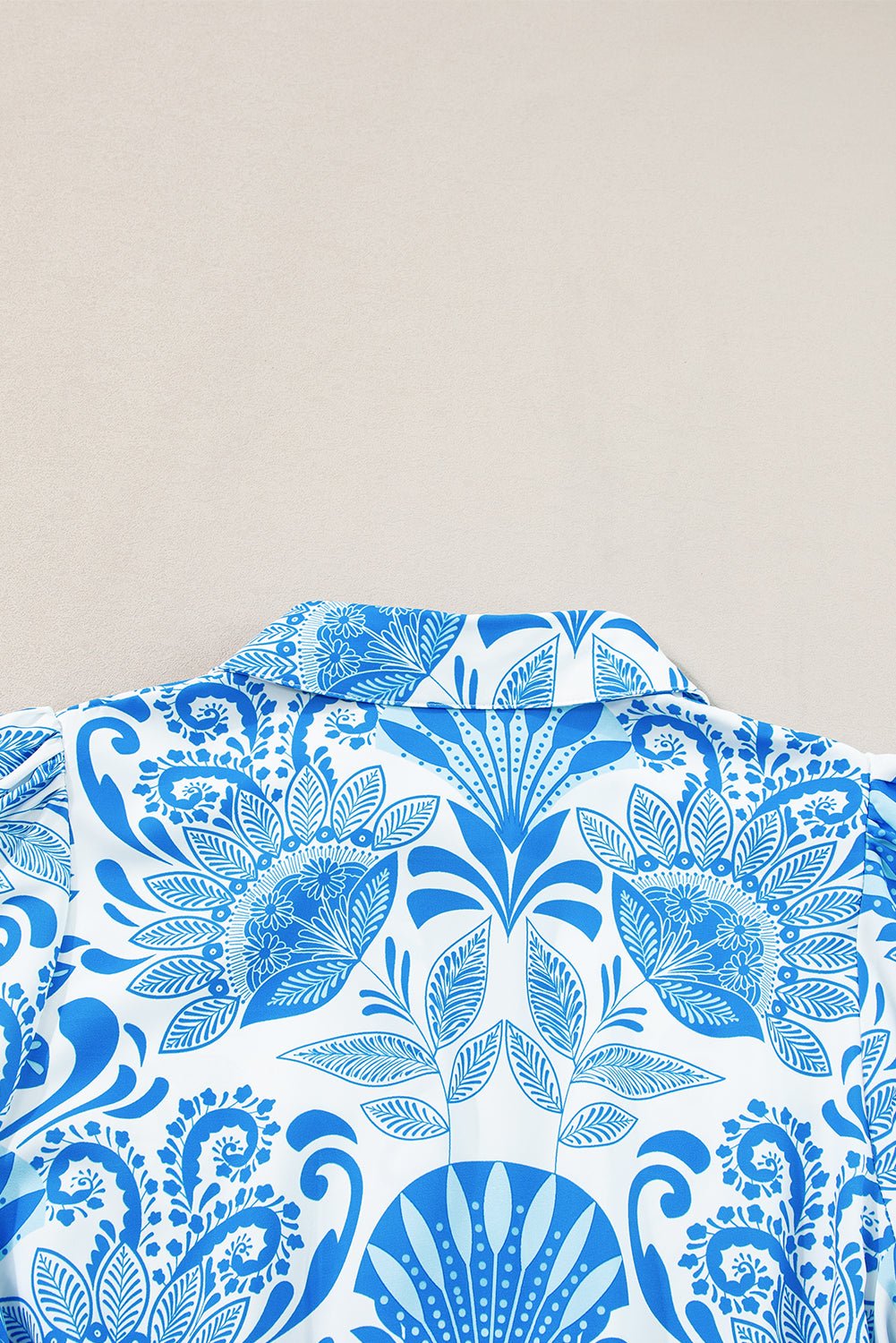 Sky Blue Boho Floral Print Frill Tiered Mini Dress - MAD RUFFI