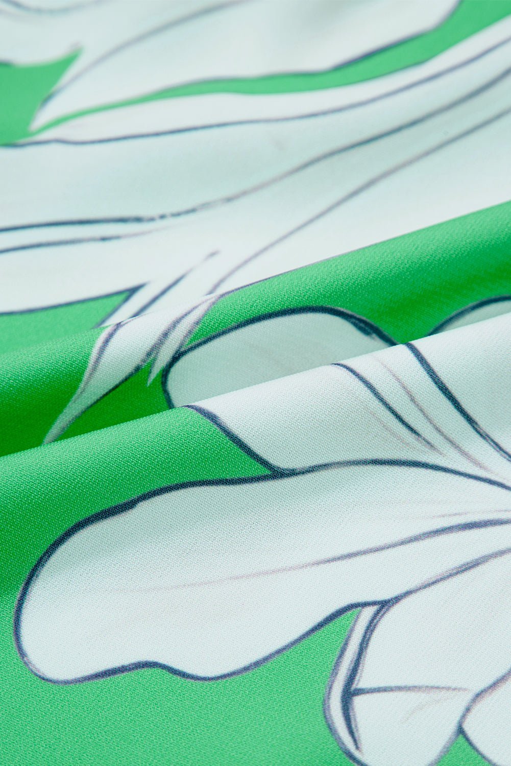 Sky Blue Floral Print Ric Rac Trim Puff Sleeve Button Up Shirt - MAD RUFFI