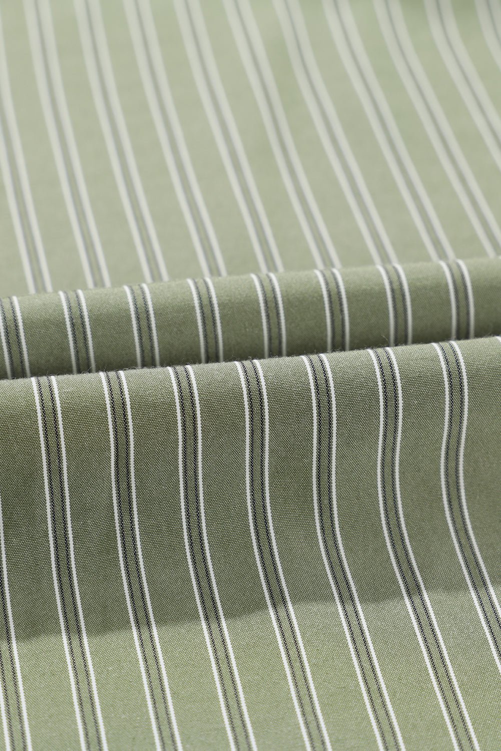 Sky Blue Stripe Button Up Oversized Casual Shirt - MAD RUFFI