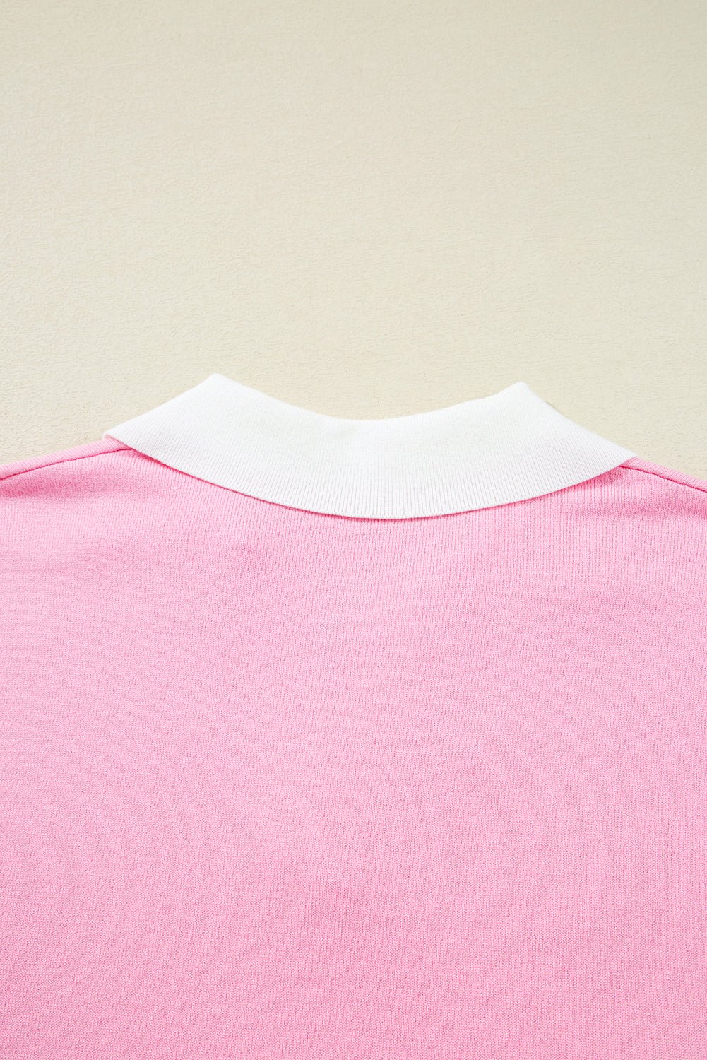 Sky Blue Striped V Neck Collared Colorblock Patchwork Sweater - MAD RUFFI