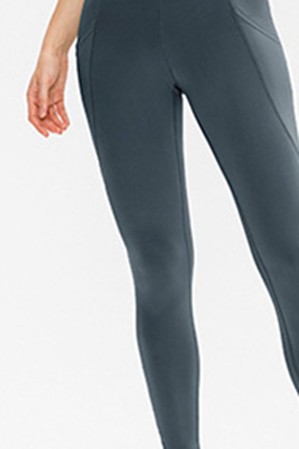 Slim Fit Long Active Leggings with Pockets - MAD RUFFI