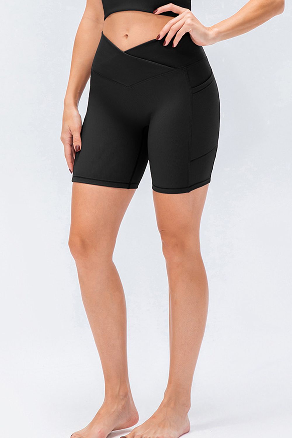 Slim Fit V - Waistband Sports Shorts - MAD RUFFI