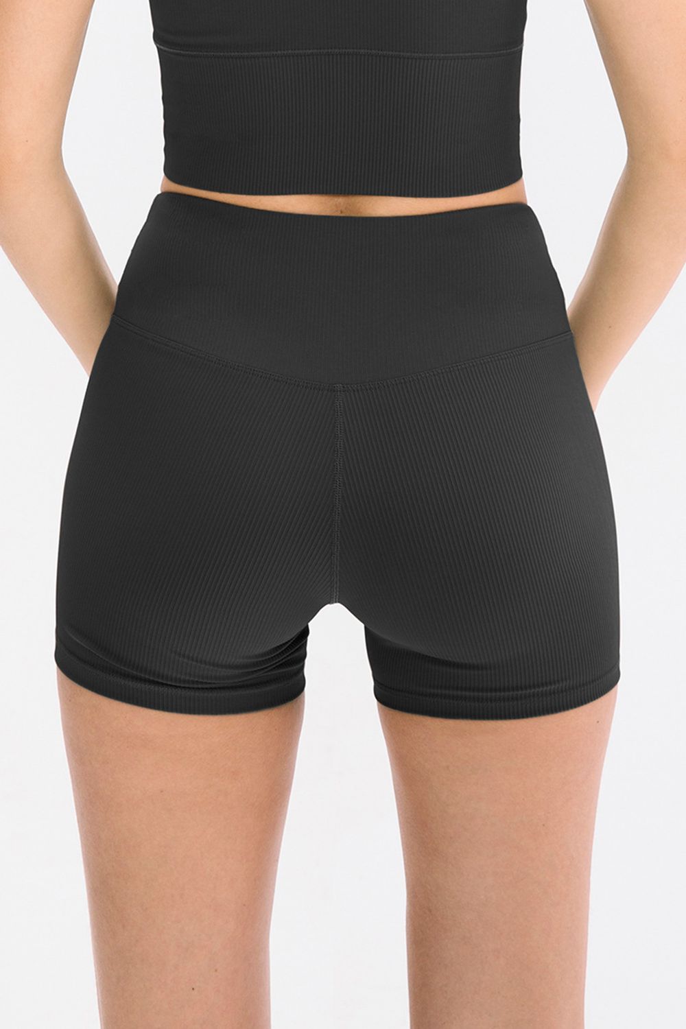 Slim Fit Wide Waistband Sports Shorts - MAD RUFFI