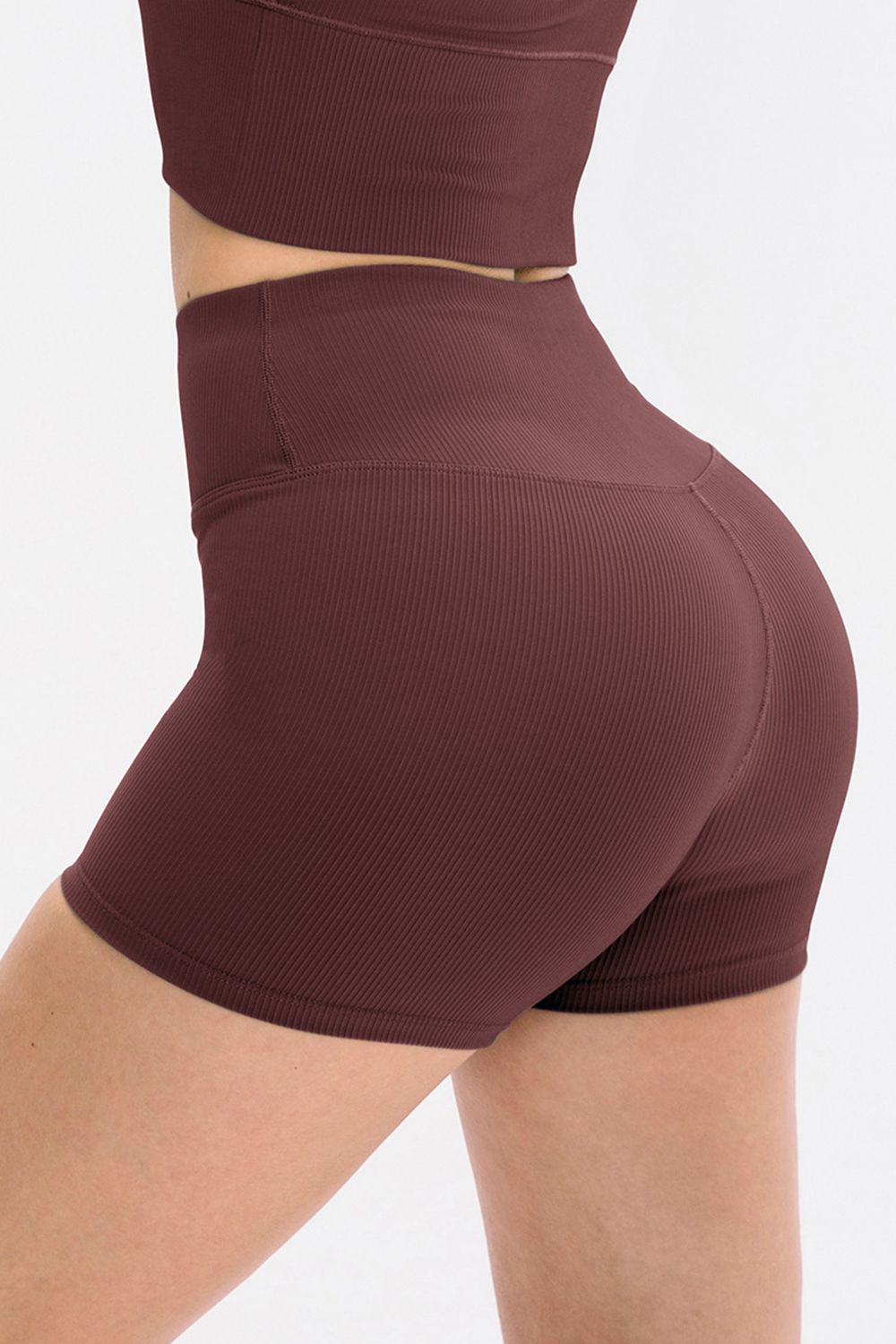 Slim Fit Wide Waistband Sports Shorts - MAD RUFFI