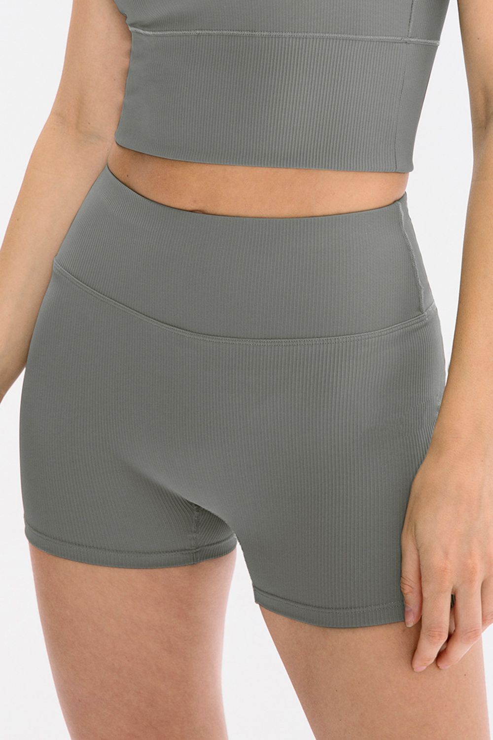 Slim Fit Wide Waistband Sports Shorts - MAD RUFFI