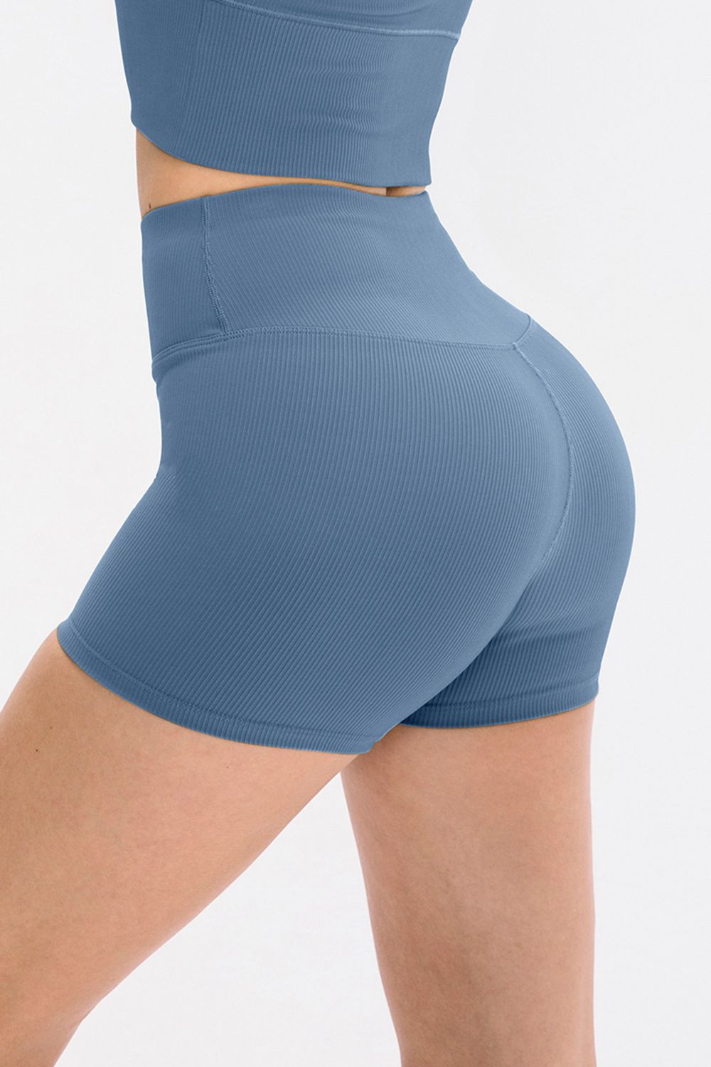Slim Fit Wide Waistband Sports Shorts - MAD RUFFI