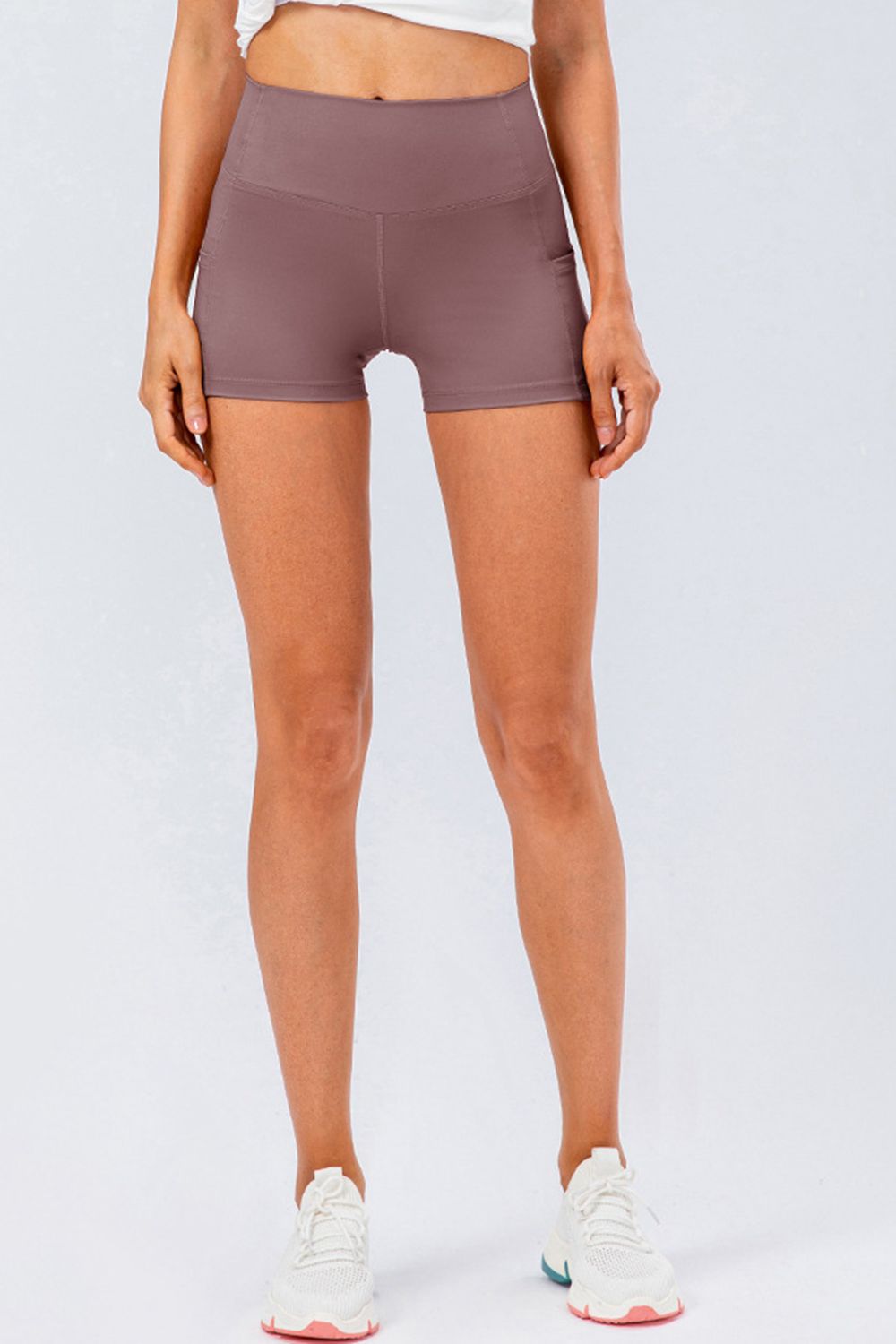 Slim Fit Wide Waistband Sports Shorts - MAD RUFFI
