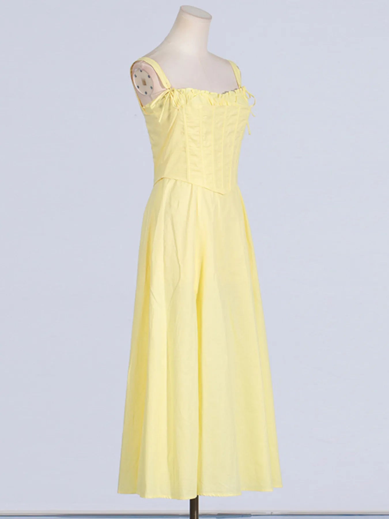 Slit Sleeveless Zip Back Midi Dress - MAD RUFFI