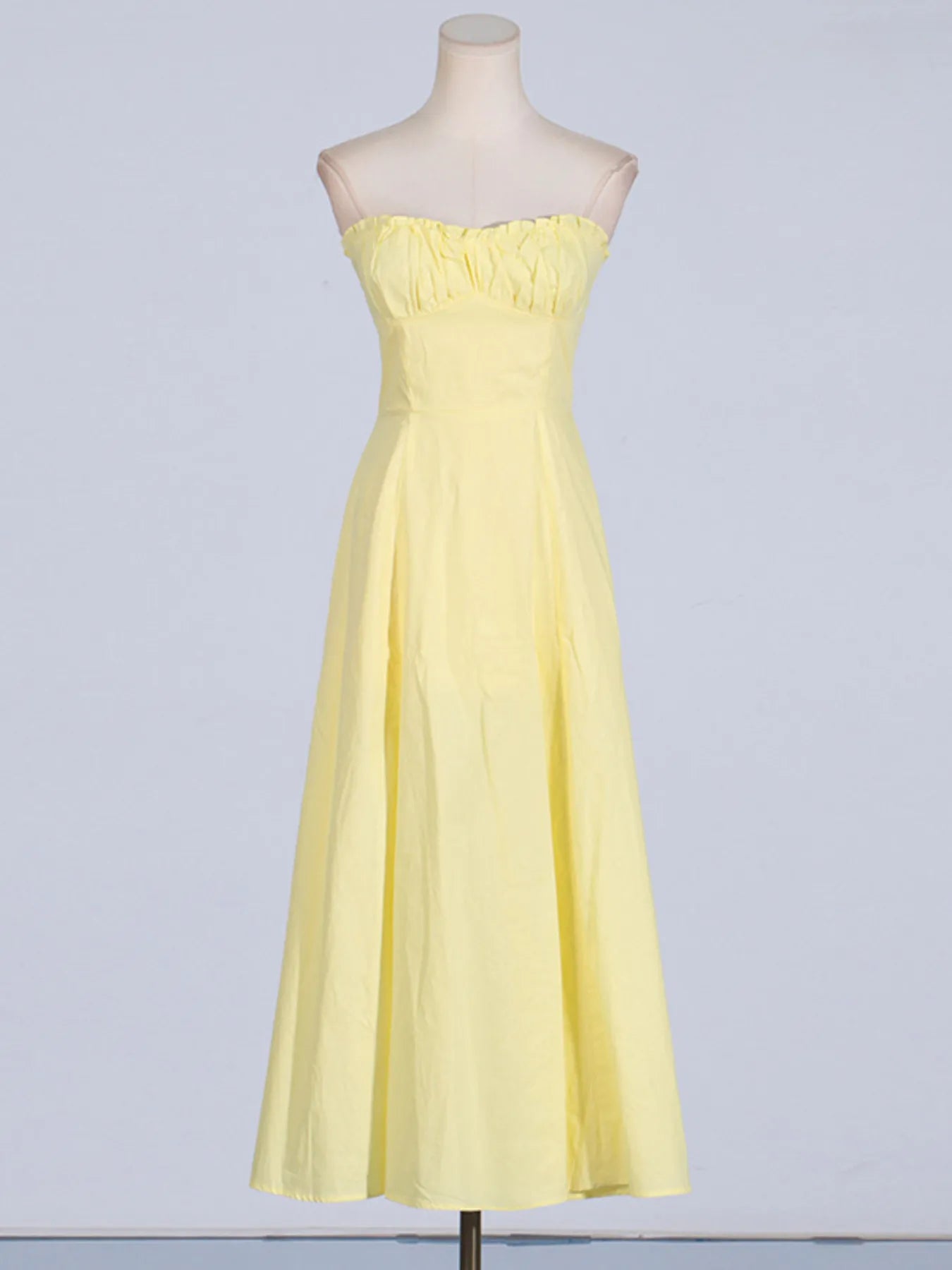 Slit Sleeveless Zip Back Midi Dress - MAD RUFFI