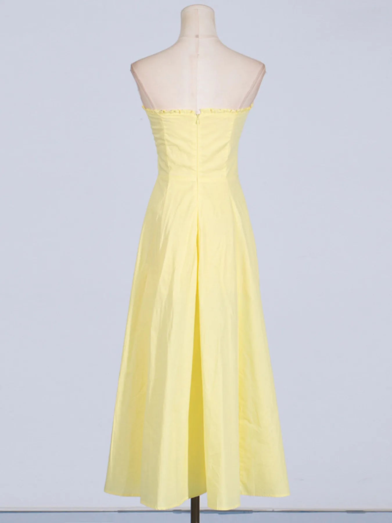 Slit Sleeveless Zip Back Midi Dress - MAD RUFFI